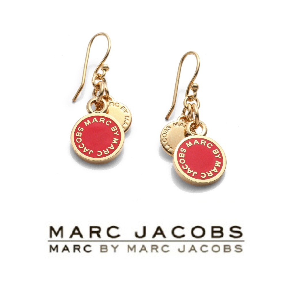NWT Marc by Marc Jacobs Enamel Disc Logo Earrings
